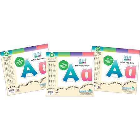 Barker Creek Ombr 4 in Letter Pop-Outs, 765/Set 4351